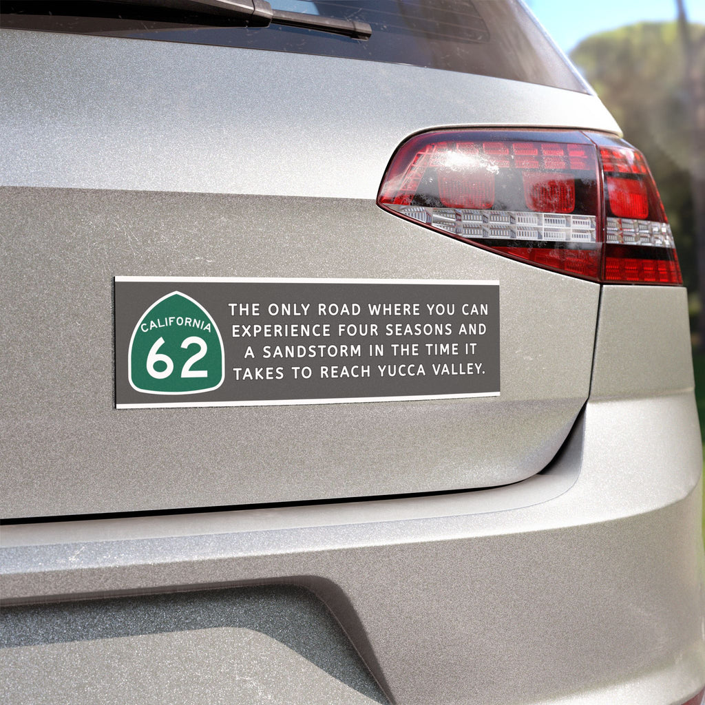 4 Seasons and a Sandstorm Grey Highway 62 Bumper Magnet