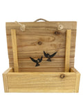 Small Wood Burned Cedar Planter Boxes
