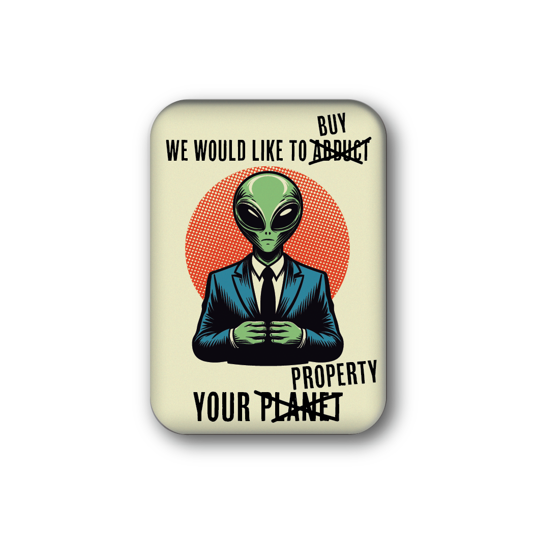 Alien Offer Souvenir Magnet