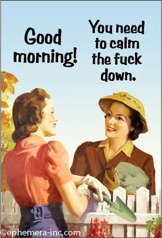 Good Morning! You Need to Calm the F*ck Down Cheeky Magnet