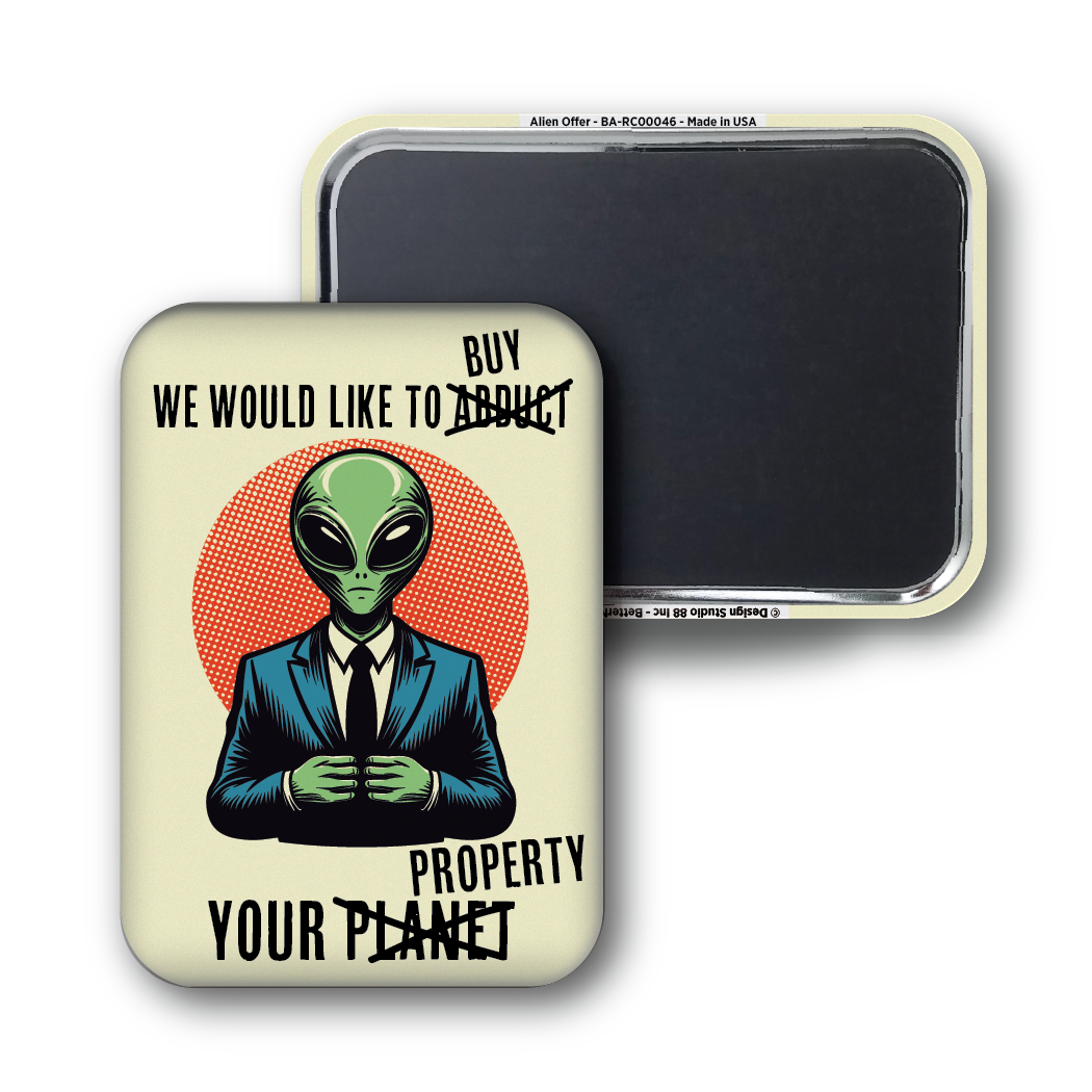 Alien Offer Souvenir Magnet